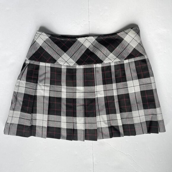 Y2k pleated plaid mini skirt - Picture 2 of 4